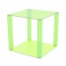 FixtureDisplays® Green Plexiglass Acrylic Cube Display Case 15350